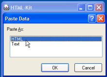  Paste as HTML 