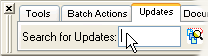 Updates tab on the Actions Bar 